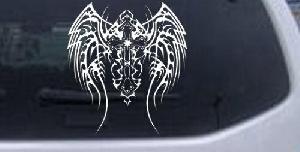 Tribal Wings and Cross Decal