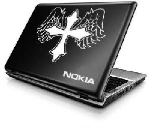 Christian Cross With Angel Wings Decal