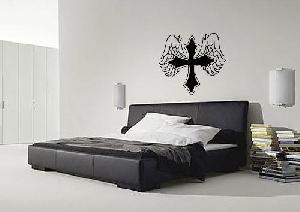 Christian Cross With Angel Wings Decal