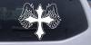 Christian Cross With Angel Wings Decal