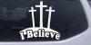 3 Crosses I Believe Decal