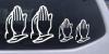 Praying Hands Christian Stick Family Decal