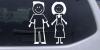 Expecting Family Stick Family Decal