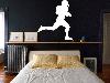 Football Player Running Decal