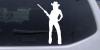 Cowgirl With Gun Decal