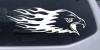 Flaming Eagle Head Decal