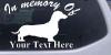 In Memory Of Dachshund Decal