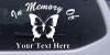 In Memory Of Butterfly Decal