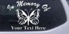 In Memory Of Butterfly Decal