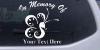 In Memory Of Butterfly Decal