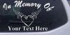 In Memory Of Heart With Wings Decal