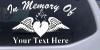 In Memory Of Heart With Wings Decal