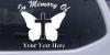 In Memory Of Butterfly with Cross Decal
