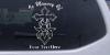 In Memory Of Rose and Cross Decal