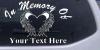 In Memory Of Heart With Wings Decal