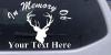 In Memory Of Big Buck Hunting Decal