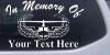 In Memory Of Helicopter with Wings Decal