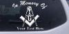 In Memory Of Masonic Square Decal