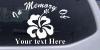 In Memory Of Hibiscus Flower Decal