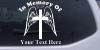 Angel Wings Cross Halo In Memory Decal