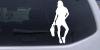 Girl Shopping Silhouette Decal