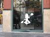 Happy Jumping Girl Shopping Decal