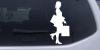 Girl Shopping Silhouette Decal