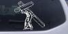 Jesus With The Cross Christian Decal