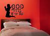 God Always Answers Knee Mail Woman Decal