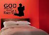 God Always Answers Knee Mail Man Decal