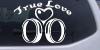 True Love Wedding Rings Heart Decal