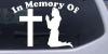 In Memory Of Nurse At Cross Decal