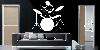Drummer Outline Line Art Decal