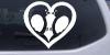 Lovebirds Kissing In Heart Decal