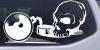 Skull Ball and Chain Decal