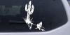 Cactus and Long Horn Skull Decal