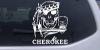 Cherokee Indian Skull Decal