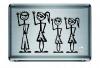 Cool Waving 2 Kids Stick Family