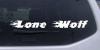 Flaming Lone Wolf Decal