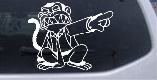 Evil Monkey Cartoons car-window-decals-stickers