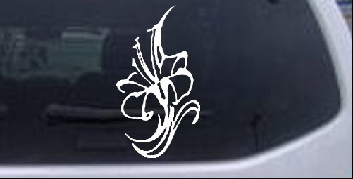 Lilly Flowers And Vines car-window-decals-stickers