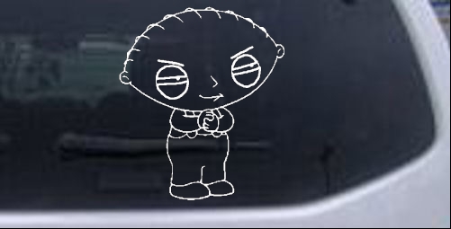 Stewie up to something Cartoons car-window-decals-stickers