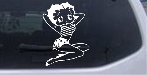 Betty Boop Arms Up Cartoons car-window-decals-stickers