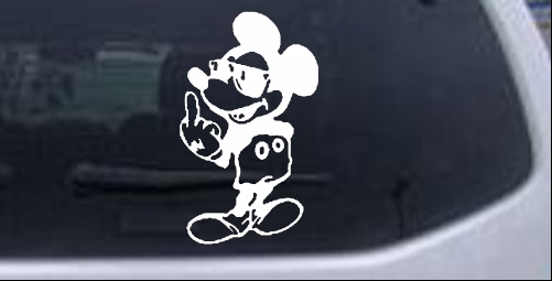 Mickey Mouse (bird) Cartoons car-window-decals-stickers