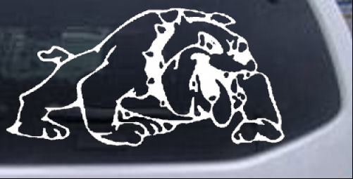 Bulldog (full Body) Sports car-window-decals-stickers