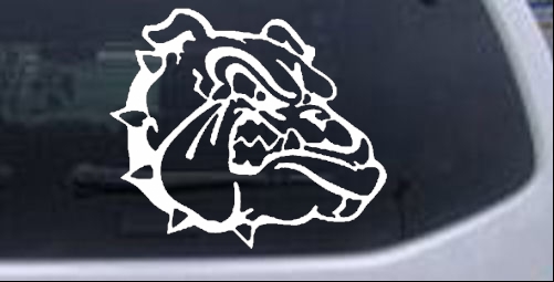 Bulldog (growl) College car-window-decals-stickers