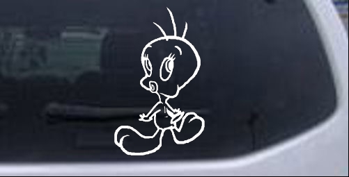 Tweety whistling Cartoons car-window-decals-stickers