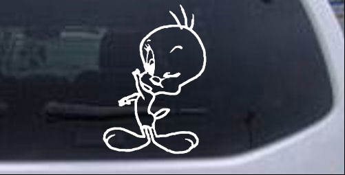 Tweety Bird Wink Cartoons car-window-decals-stickers