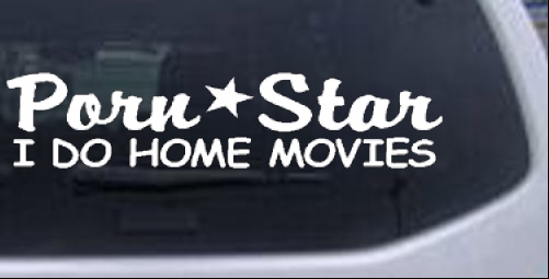 Porn Star Funny car-window-decals-stickers
