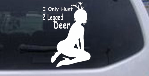 2 Legged Deer Sexy car-window-decals-stickers